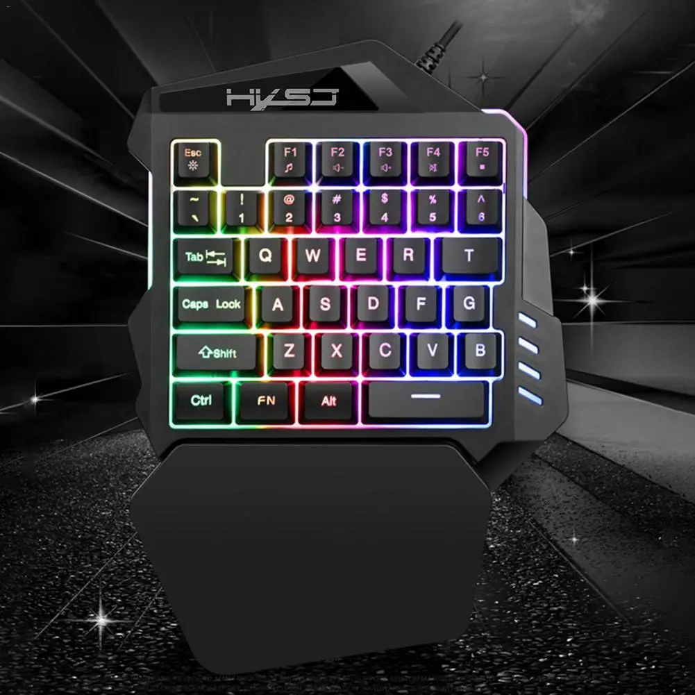 RGB мини клавиатура эргономичная игровая клавиатура с одной рукой V100 игровая механическая мини игровая клавиатура