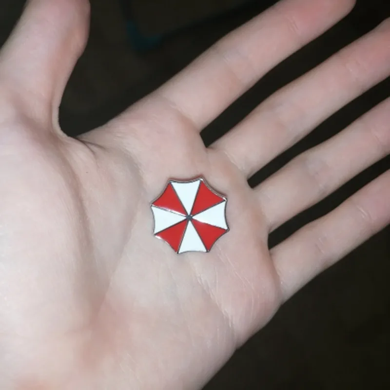 Брошь bioазаз булавка Alice Umbrella Corporation эмалированный Логотип красного и белого