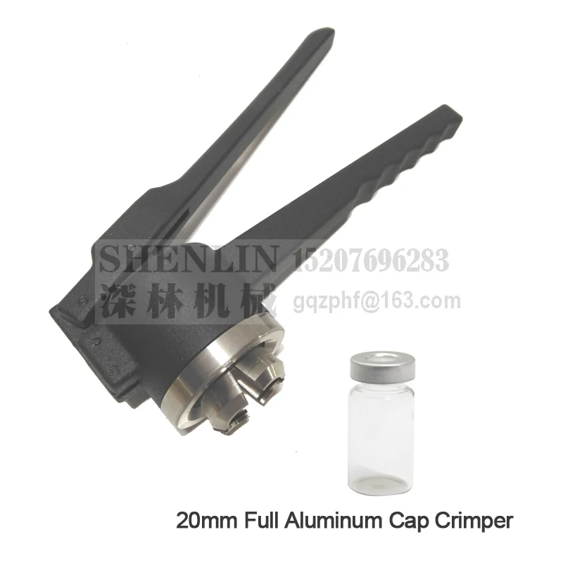 To 20mm Aluminum cap SHENLIN флакон щипцы закрыть Медицинская бутылка ОБЖИМНАЯ машина фармацевтическая стеклянная бутылка обжимной инструмент алюминиевый колпачок шкафчик 13 мм 20 мм - Цвет: To 20mm Aluminum cap