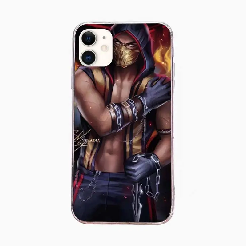 

Hot Scorpion Mortal Kombat Phone Case For Iphone 6 6s 7 8plus X Xr 11 12 Mini Pro Max Fundas Cover