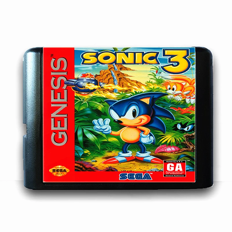 Sonic зубная щётка 3 16 бит для Sega MD карточная игра Mega Drive Genesis PAL версия видео игровая