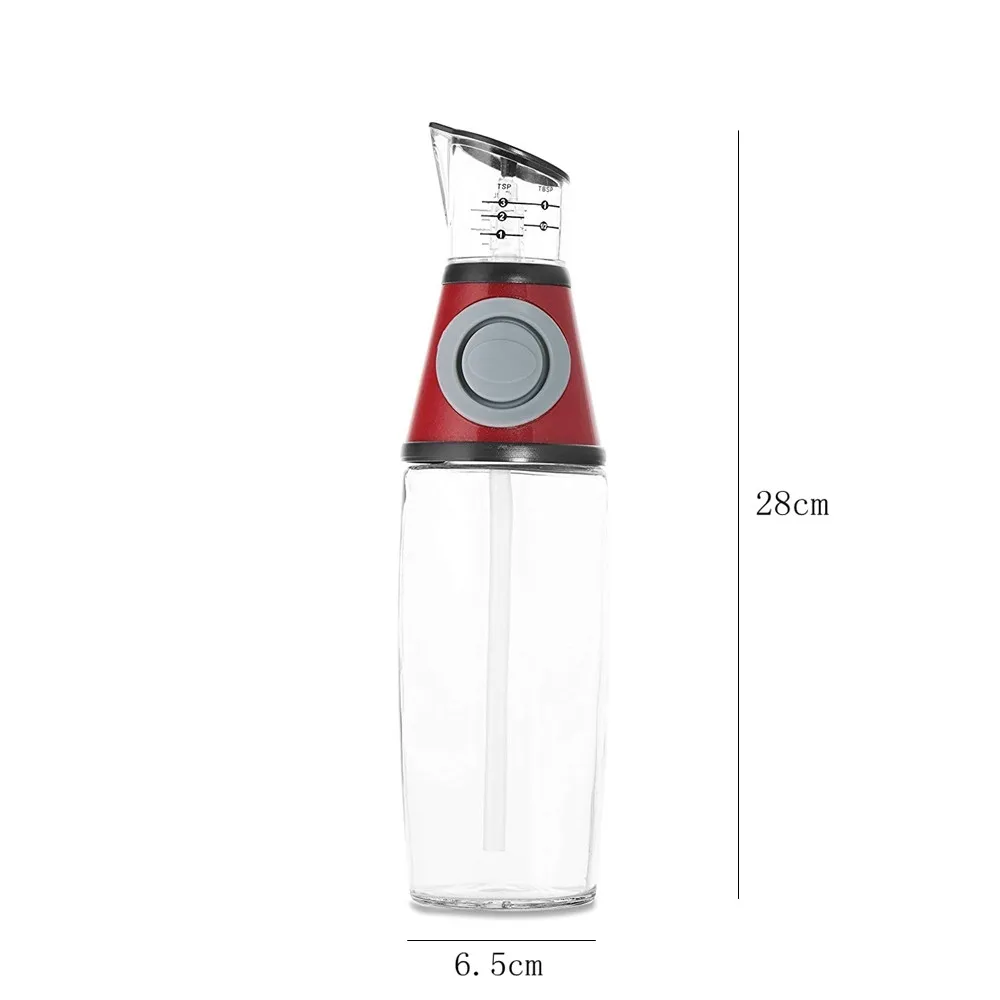 500 мл Красная Серебряная пластиковая соусница стеклянные бутылки для специй