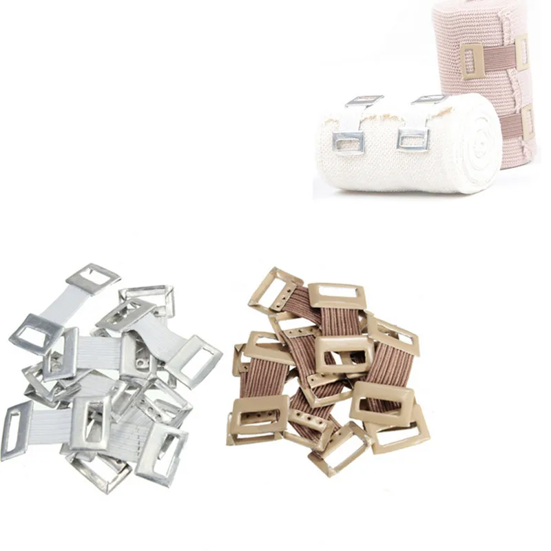 

Сменная эластичная повязка, 10/шт./пакет, цвет белый кофе, эластичная, металлические зажимы, фиксация Крючки-захваты, аптечка для спорта