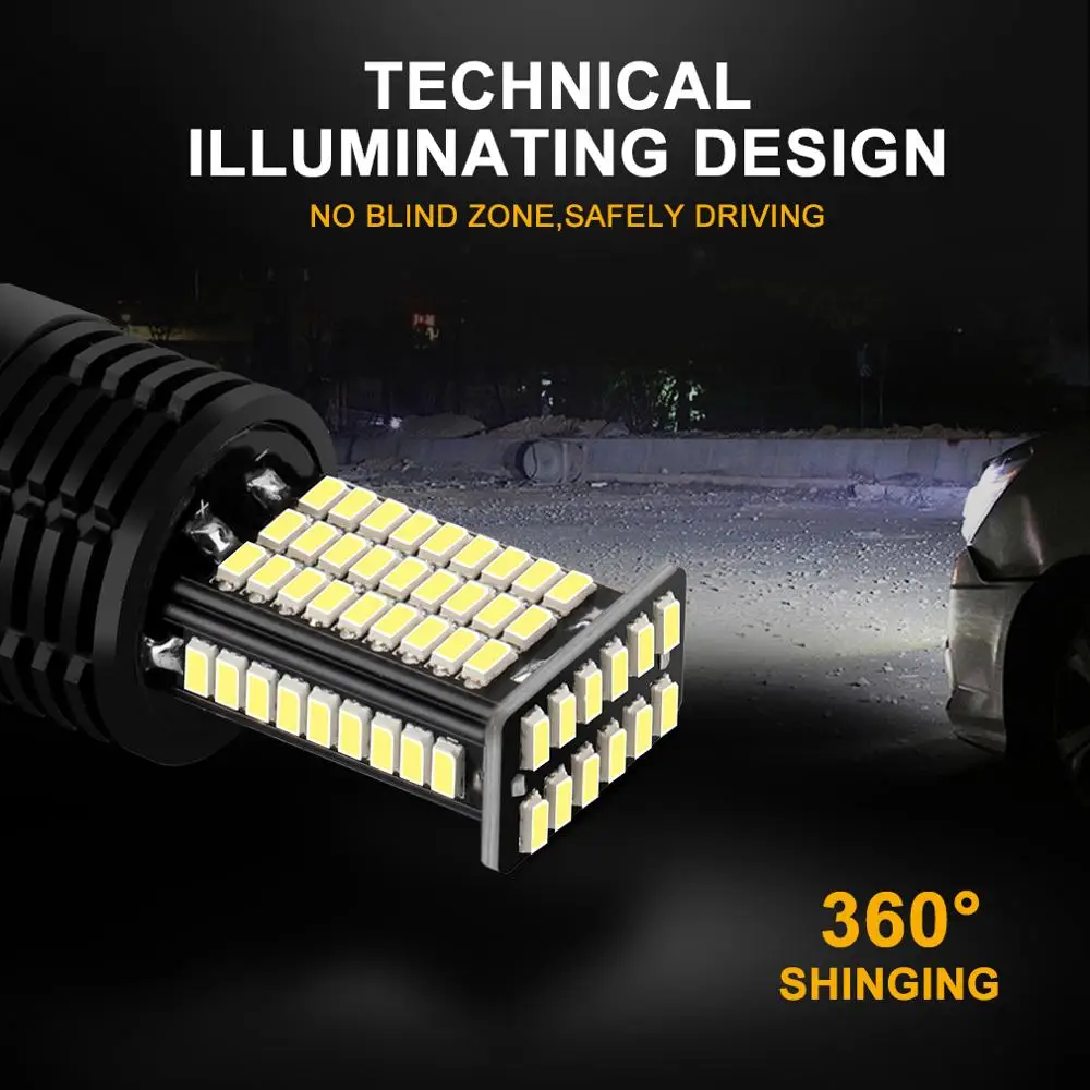 Светодиодная лампа T20 W21/5W 7443 7440 W21W 84SMD 3014 чипы автомобиля светодиодная