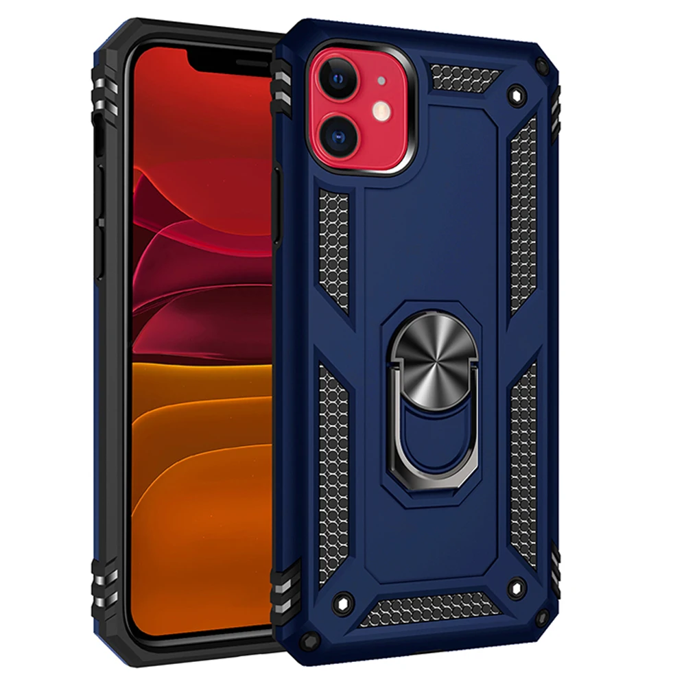 Металлический кольцевой чехол для iPhone 11 Pro Max 8 7 Plus 6 6s 5 5S SE 2020 противоударный