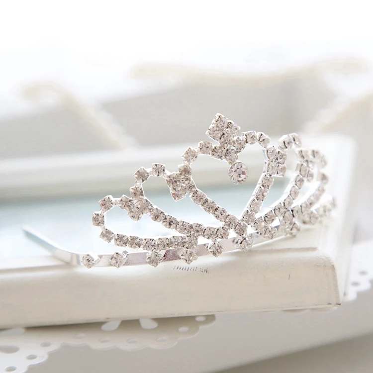 Стразы маленькая Тиара для маленьких девочек аксессуары волос из прозрачного