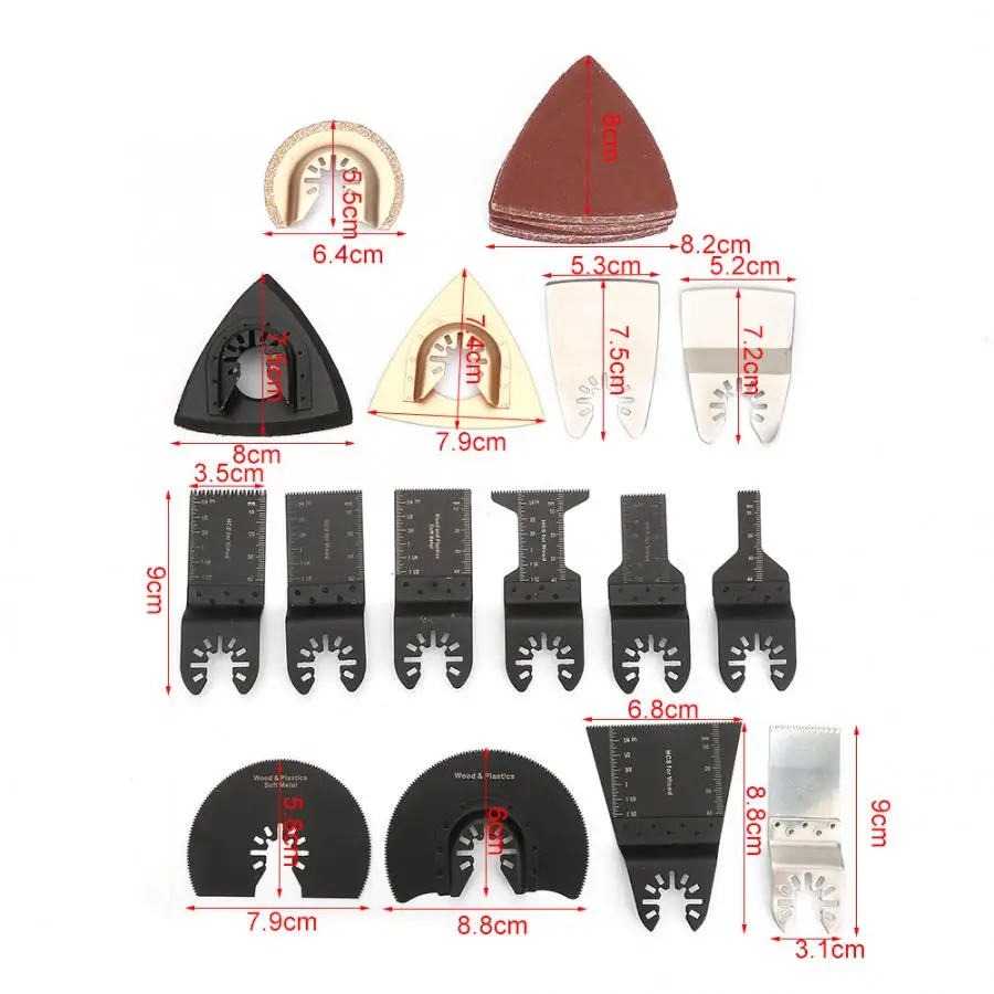 40 шт./компл. мульти резец Осциллирующий инструмент запасные аксессуары режущий