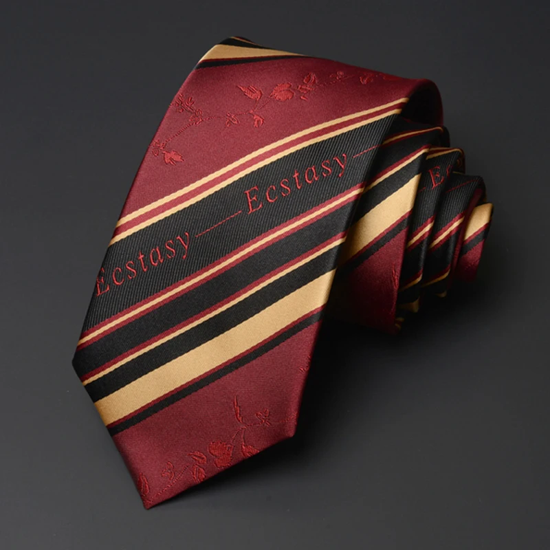

Галстук в красную полоску, 7 см, для женщин и мужчин, галстук для работы в деловом стиле, галстук-бабочка для свадебной вечеринки, Модный повс...