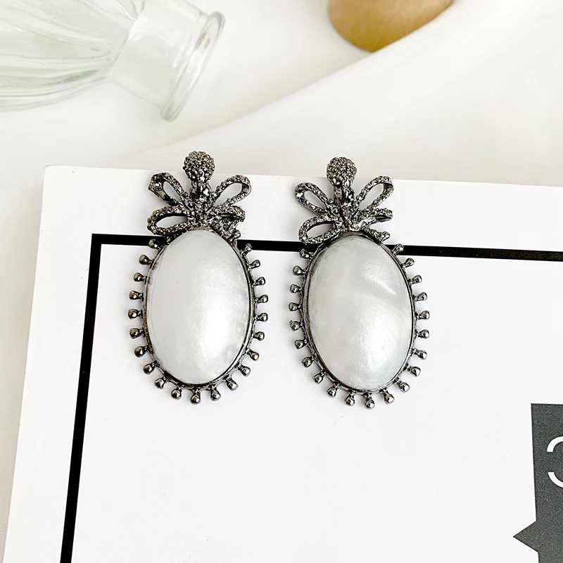 Стразы овальные серьги подвески из красной смолы для женщин модные ювелирные