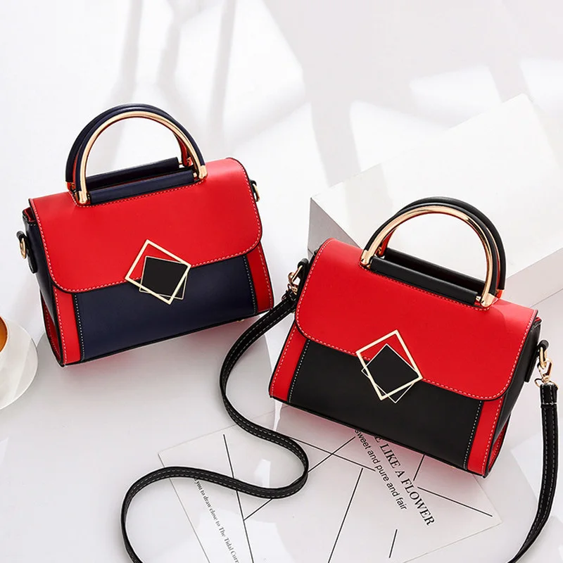 

Yogodlns Women Small Square Bag Ladies Car Line Patchwork Fashion Handbag Retro Shoulder Bags Messenger bag Mobile Phone Packet