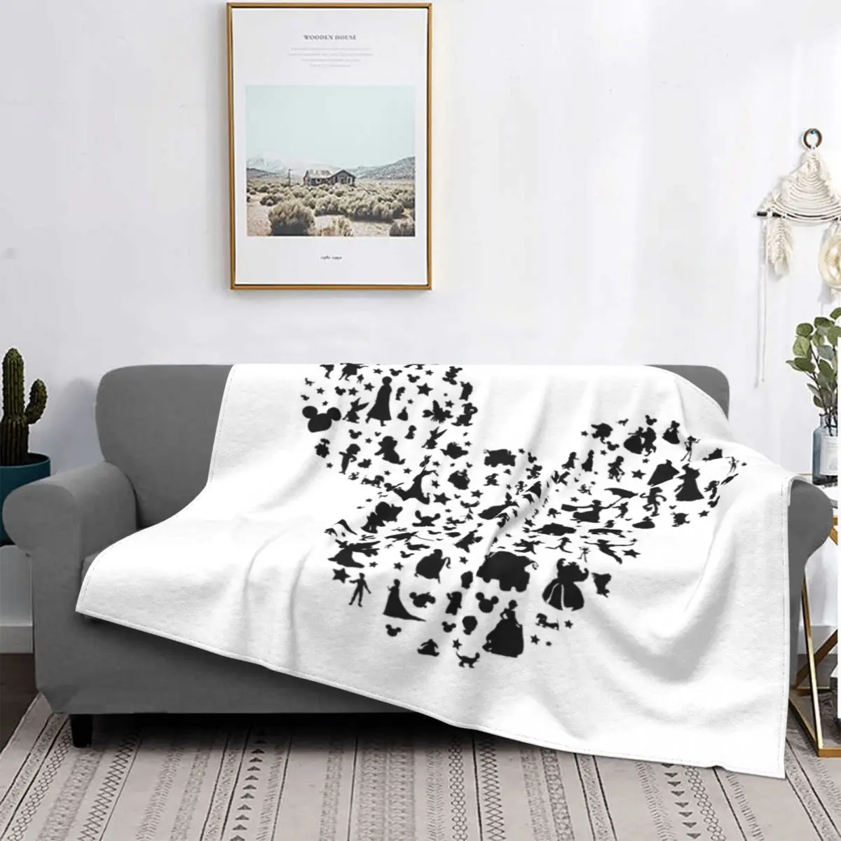 

Manta con estampado de Mickey y dibujos animados, para cama colcha, edredones a cuadros, manta con capucha, colcha de pícnic