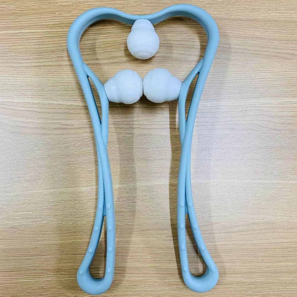 

Neck Shoulder Massager Handheld 3-Balls Roller Cervical Pressure Reliever Neck Roller Shoulder Massage Pain Relief Tools