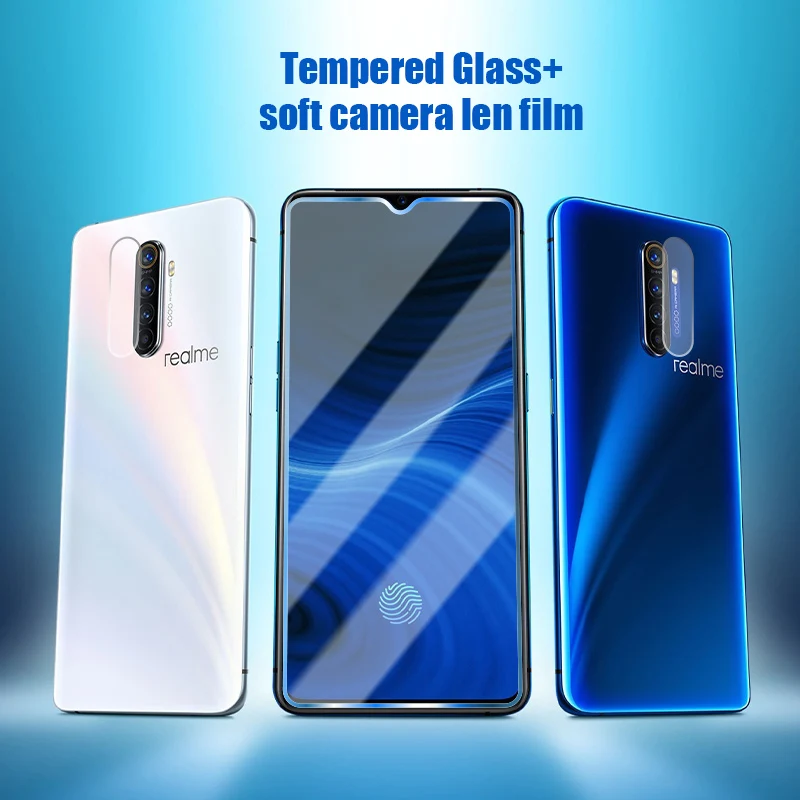 2IN1 закаленное стекло для Realme iPhone 7 6 Plus Pro 7i 6i глобальной X3 X7 X2 XT X Lite X50 X50M 5G защита