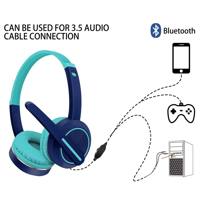 AKZ-K25 WIireless Bluetooth Headphones Over-head Gaming Headset With Micphone Bass Sound Compatible PC Laptop PS4 | Электроника