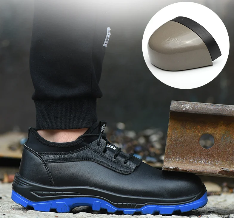 Водонепроницаемая Нескользящая рабочая обувь со стальным носком Мужская
