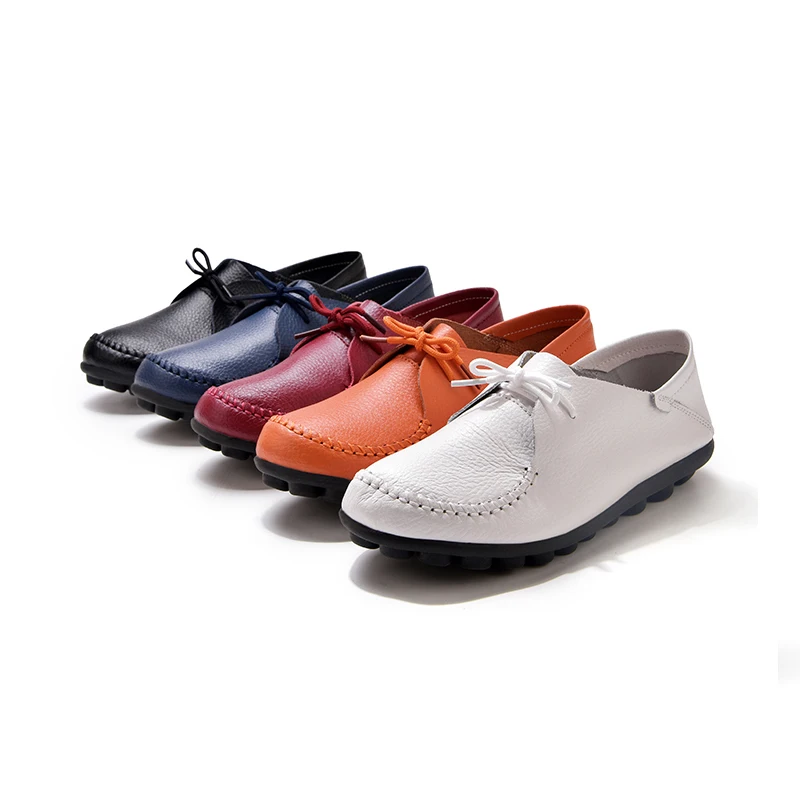 Женские мокасины из натуральной кожи на плоской подошве Новая повседневная