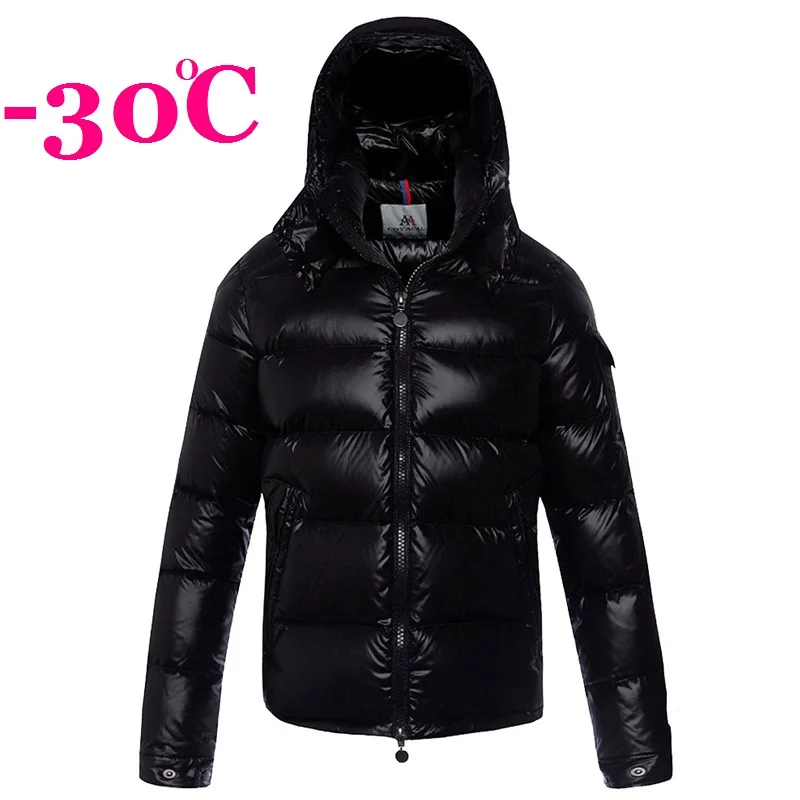 Мужской пуховик с капюшоном черный для мальчиков Размеры M L XL XXL 3XL зимняя верхняя