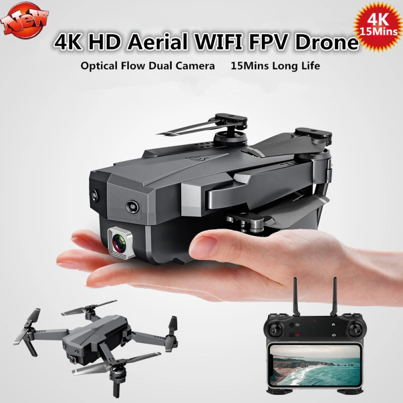 

Foldable 4K Aerial Photography WIFI Real Time RC Drones 2.4G 15Mins Dual Camera Image Follow Me Radio Control FPV RC Quadcopter