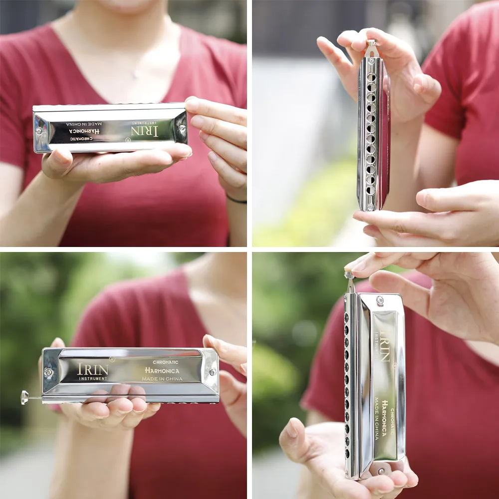 12 отверстий 48 оттенков Хроматическая гармоническая ротовая полость Ключ C язычка