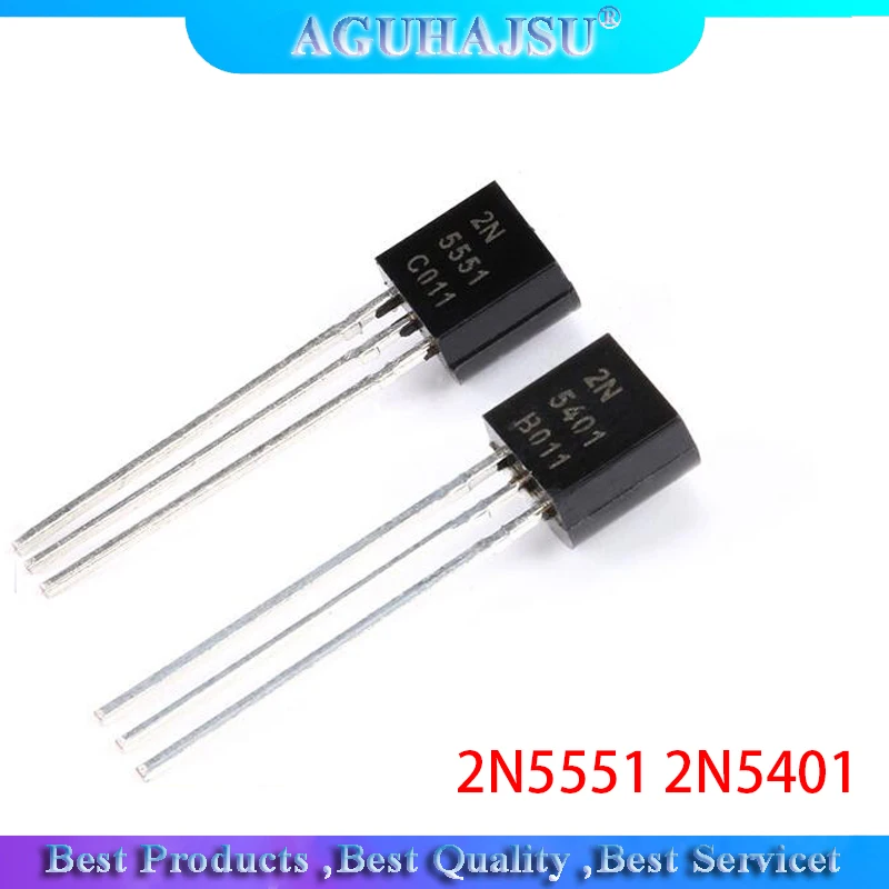 Биполярные транзисторы 2N5551 2N5401 100 TO-92 (50 шт. * + 50 2N5551)-BJT PNP Gen Pr Amp 5551 | Электронные