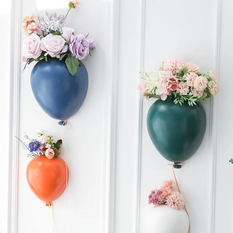 

Креативный настенный керамический шар в скандинавском стиле, цветной цветочный горшок, украшение для детской комнаты, цветочные вазы, дома...