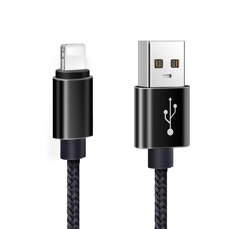 1 м 2 м 3 м быстрое устройство для зарядки кабеля для iPhone 8 7 6 s 6s Plus X Xs Max XR iPad данных длинный провод шнур аксессуары для мобильного телефона - Цвет: Черный