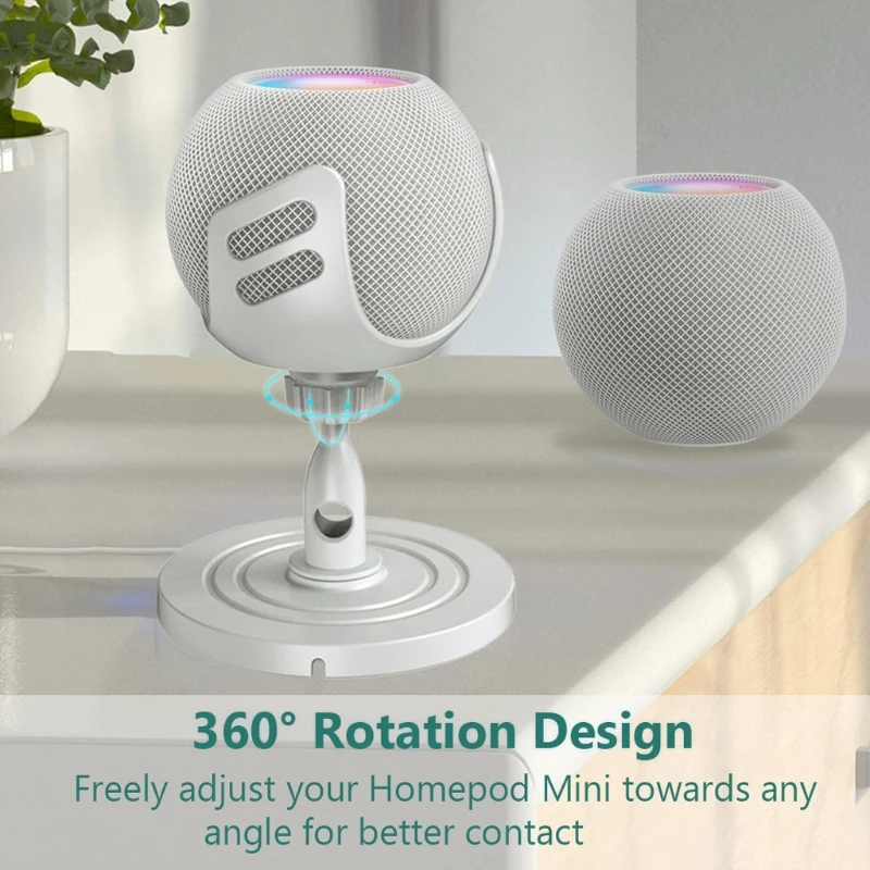 

X37D 360 Rotation Desktop Holder Mount Stand for Echo Dot 4th Gen HomePod Mini