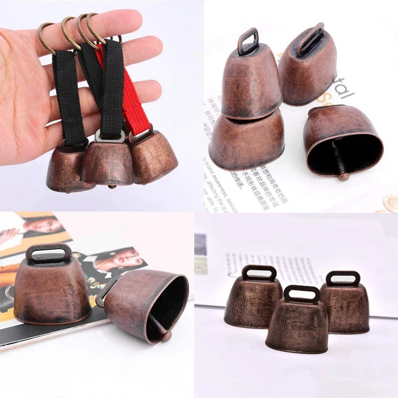

16PCS Vintage Style Metal Cow Bell, Animal Anti-Lost Accessories Bell,Used in Festive Cheering Calling Bell