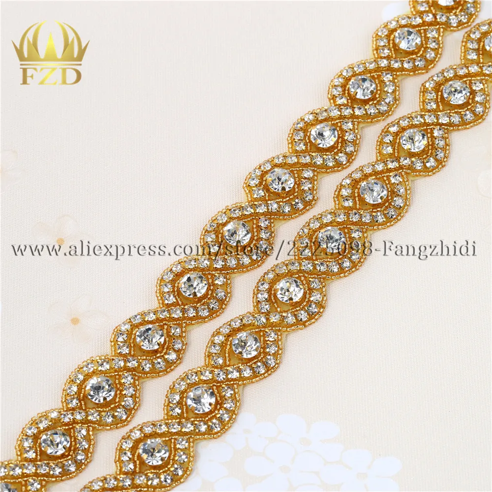 (10 ярдов) оптовая продажа 1 ярд украшение из бисера и кристаллов Свадебный ремень
