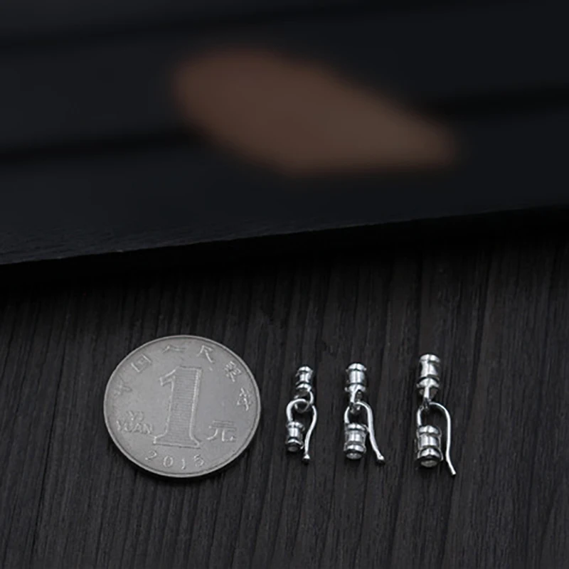 Соединительная Пряжка для кожаного браслета ожерелье из серебра 925 пробы с