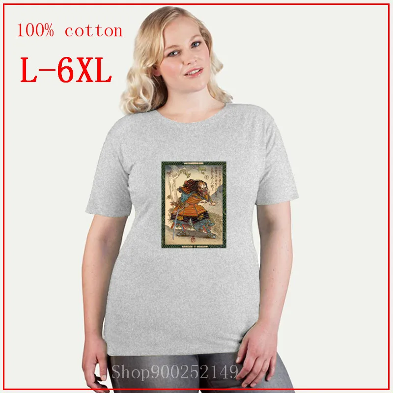 Самурайский Хищник размера плюс Рубашки 4XL 5XL 6XL женская одежда blusas mujer de moda 2020 verano