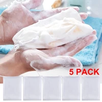 5pcs bubble foaming net bathing soap bubble net facial care cleaning assistant tool exfoliating body wash net bag bathroom tools