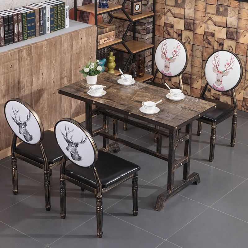 Ретро тема кафе ресторан стол десерт Снэк Ресторан молочный чай горячий горшок