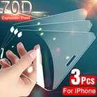 Защитное стекло 70D для iPhone 11 Pro, XS MAX, XR, X, 11, 11, XR, 10, 7, 8, 6 Plus, полное покрытие