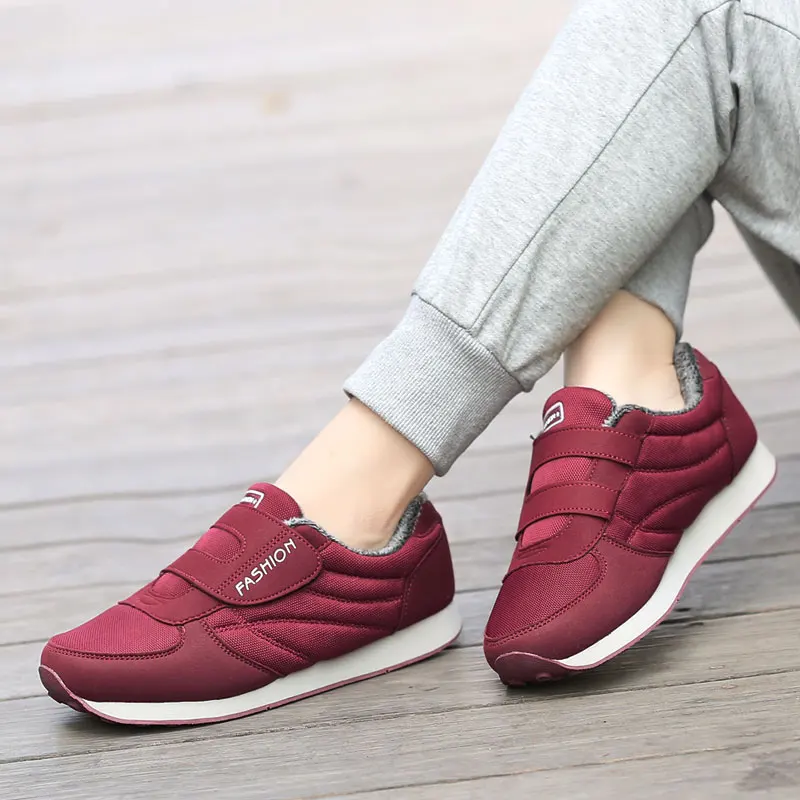 Chaussures femme; коллекция года; зимняя плюшевая женская обувь для тенниса; женская теплая Уличная обувь для бега и спортзала; устойчивые спортивные кроссовки для фитнеса