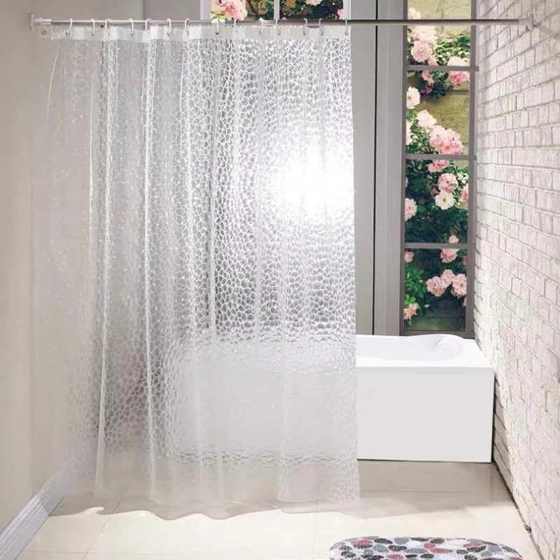 

1.8*1.8m shower curtain bath curtain thicken 3D effect water proof water cube shower curtain NL900