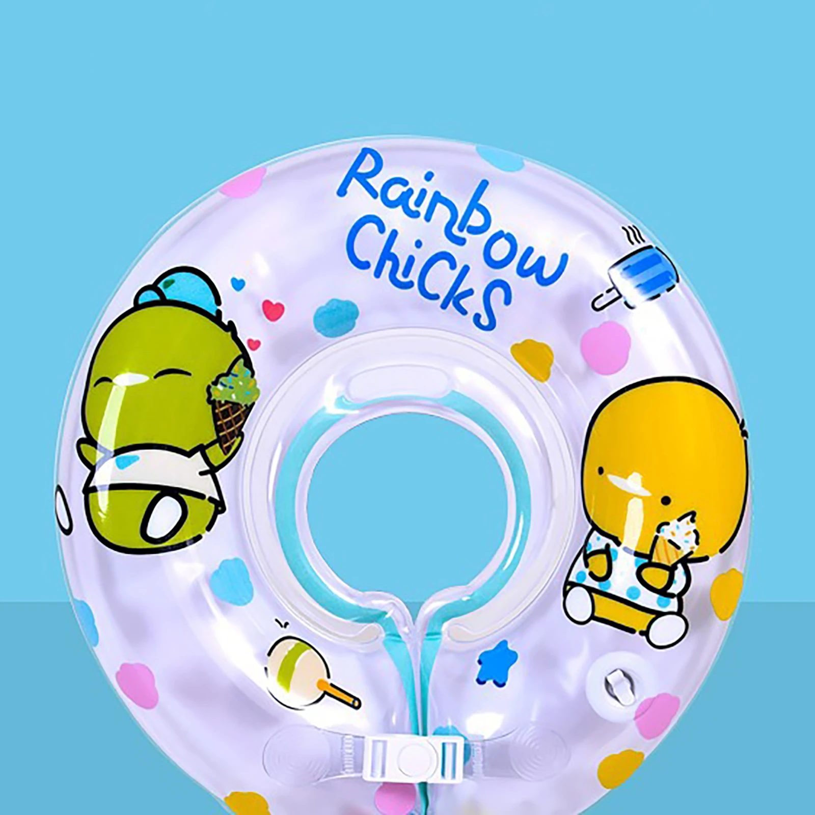 Детское плавательное кольцо с мультяшным рисунком спасательное Надувное