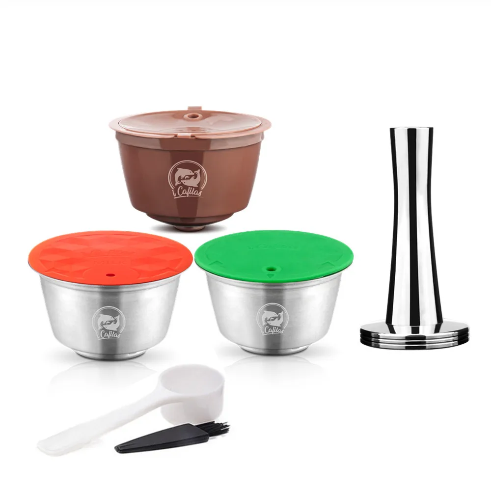 Многоразовые фильтры для кофейной и молочной пены для Nescafe dolcee Gusto многоразовые кофейные капсулы Pod пластиковые фильтры для кофе из нержавеющей стали - Цвет: as picture