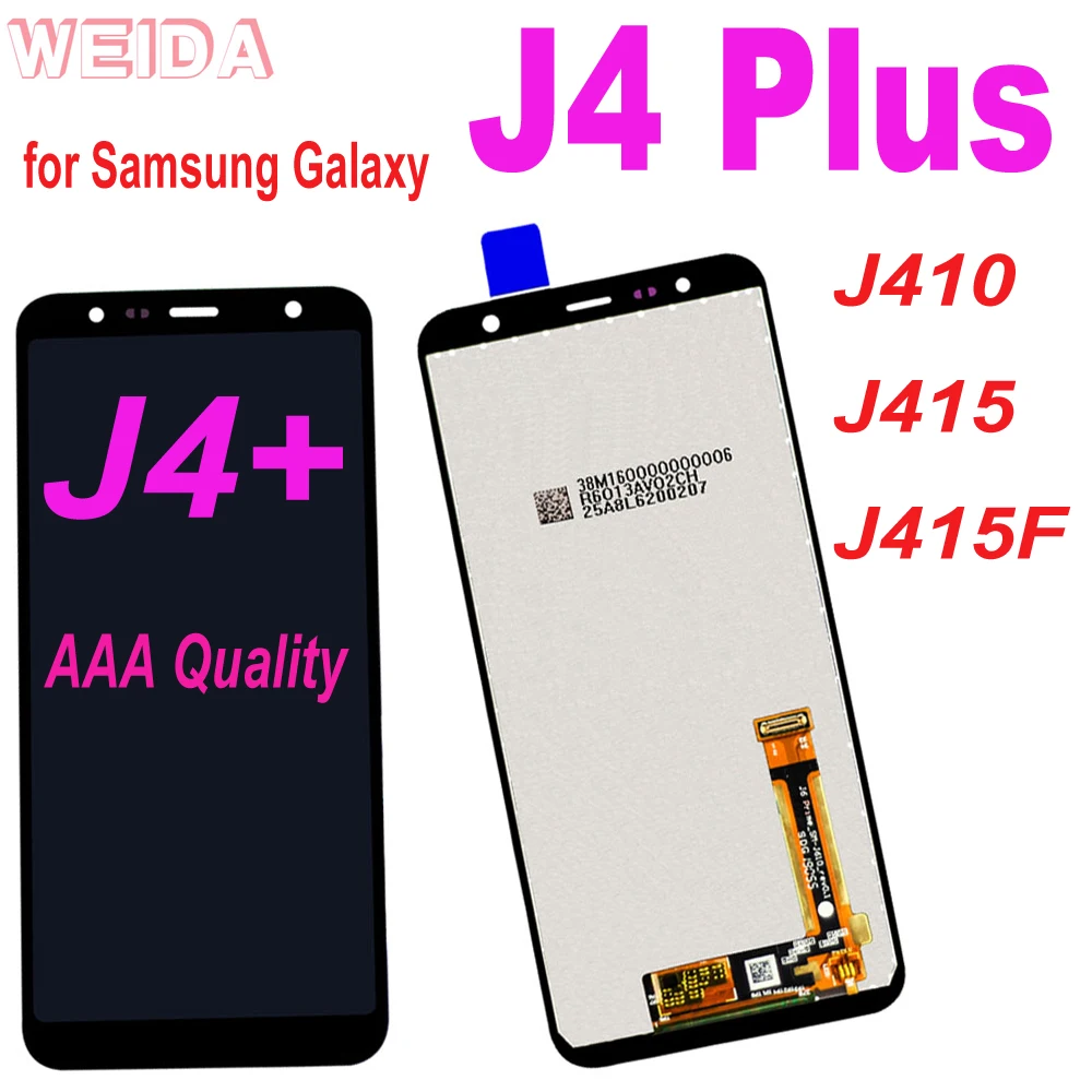 

100% Test LCD For Samsung Galaxy J4+ J4 Plus LCD J410 J415 J415F LCD Display Touch Screen Digitizer Assembly J610 J6 Plus LCD