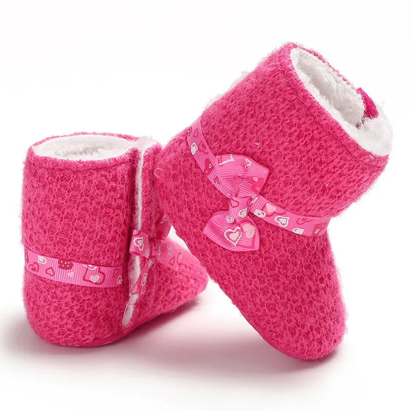 Зимние ботиночки на мягкой подошве для новорожденных теплые маленьких мальчиков