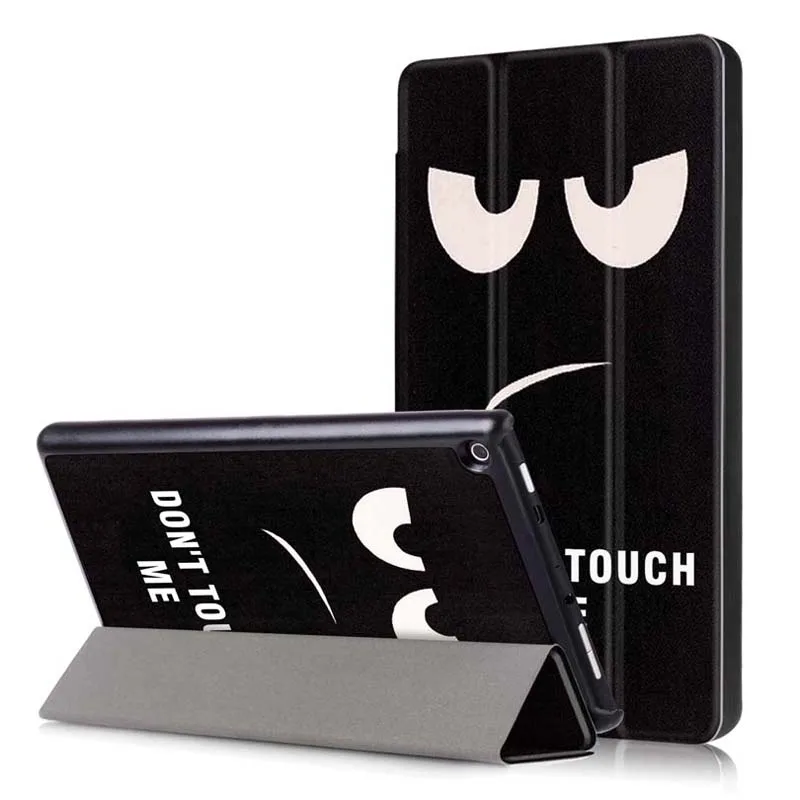 Тонкий магнитный складной чехол для Kindle New Fire HD8 HD 8, защитный чехол для планшета+ пленка+ стилус - Цвет: Eye