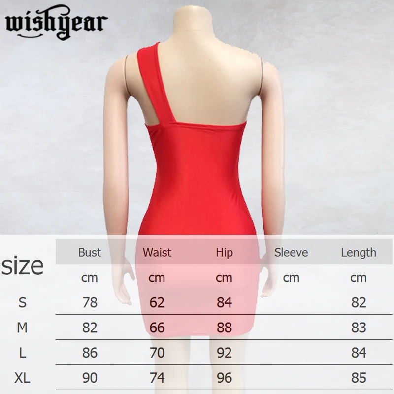 

Wishyear Strapless One Shoulder Hollow Out Backless Mini Party Dresses Bandage Vestidos Women Sexy Bodycon Club Mini Dress
