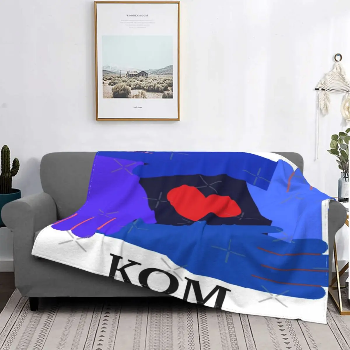 

Kom Hands-Manta a cuadros para cama, manta de felpa de Anime, colcha de Пикник