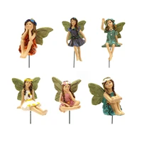 6pcs miniature fairies figurines for flower pot decor mini fairies garden outdoor ornaments decor statue accessories
