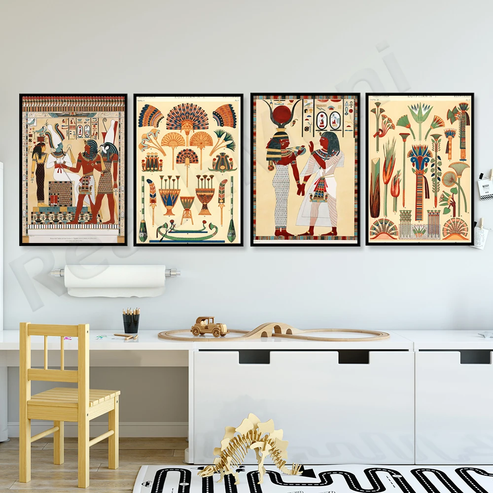 

Egyptian wall art-Egyptian art-Egyptian decorative ethnic wall art, ancient Egyptian decorative canvas print poster