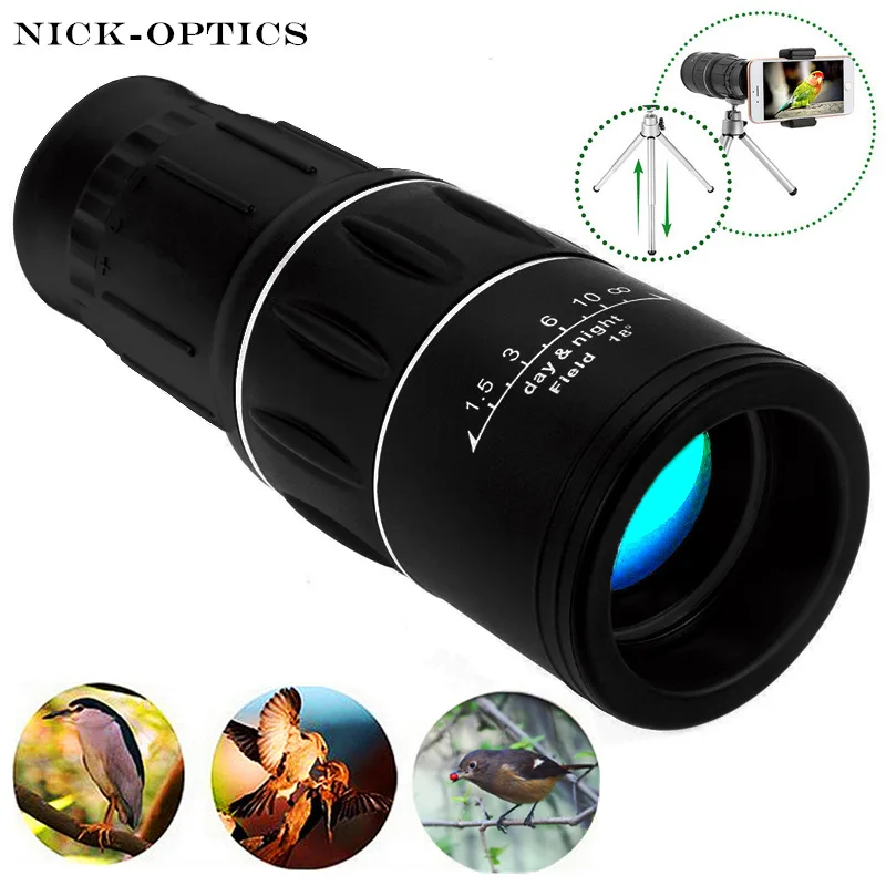 

16X52 Monocular Powerful Telescope Hiking Lll Night vision Binoculars For Bird-watching HD Optical lens High Magnification Zoom