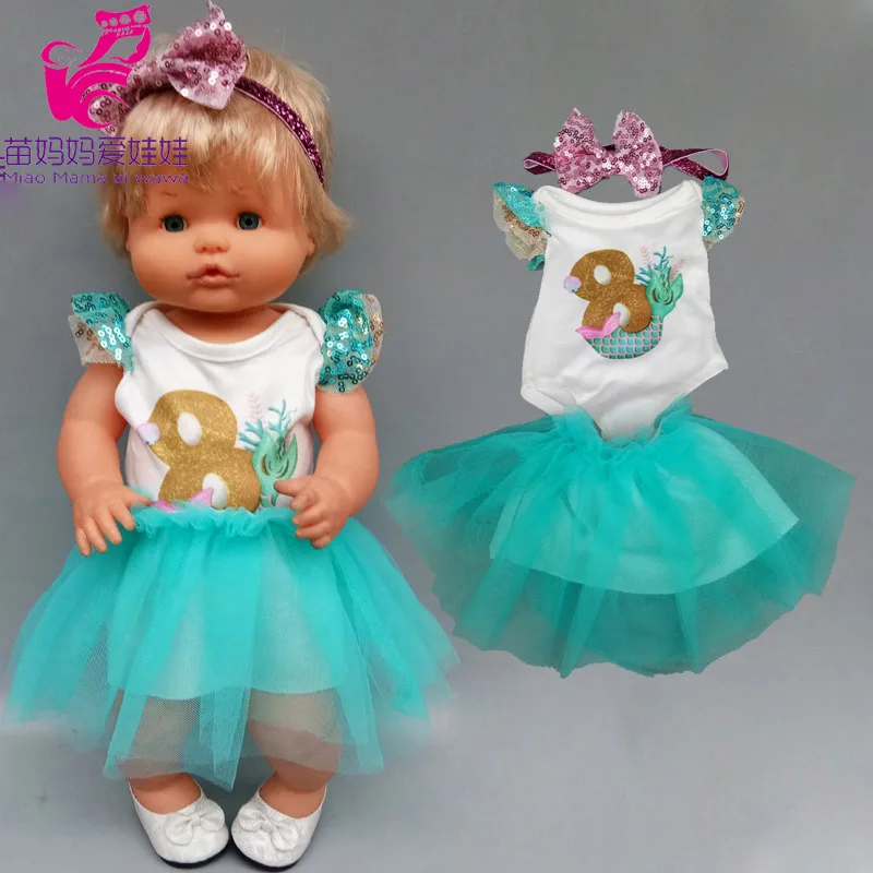 

for 40cm Nenuco doll shirt skirt 42cm Ropa y su Hermanita 16 inch reborn baby doll clothes set