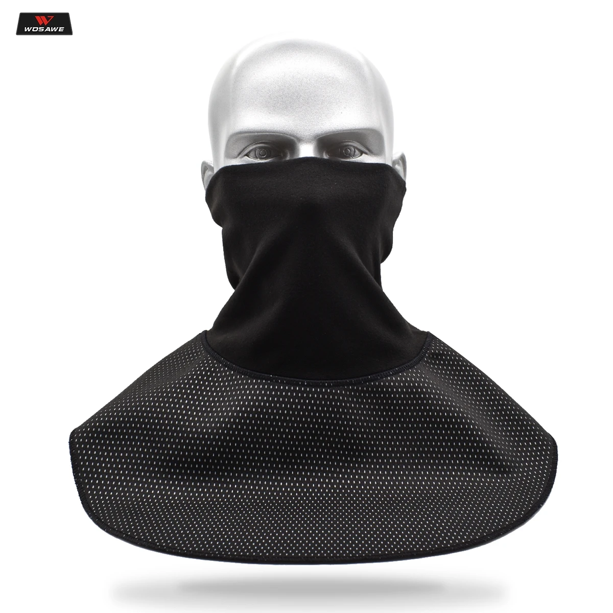 

WOSAWE Winter Motorcycle Neck Sleeve Balaclava Face Cover Windproof Thermal Warm Motocross Ski Mask Chest Shields Top Bib Gear