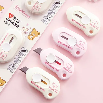 2 шт. AIHAO 69641 миниатюрный выдвижной универсальный нож Rilakkuma ремешок для писем Kawaii