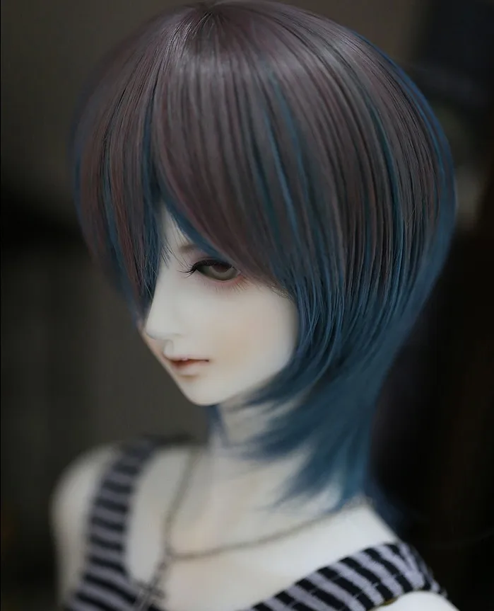 Новинка парик для куклы BJD 1/3 1/4 22-23 см 18-18 5 волосы дяди принц коричневый синий